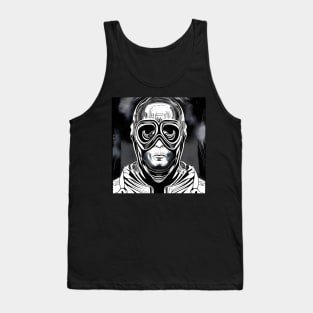 man wearing a helmet and goggles Tank Top